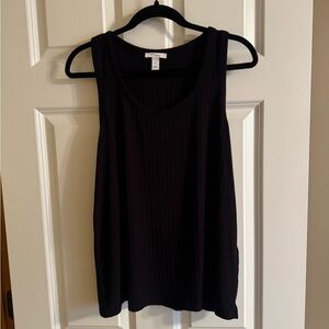 Daily Ritual Black Ribbed Tank Top